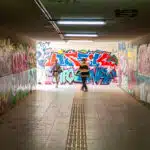 Goztepe,,Istanbul,,Turkey,-,May,16th,2022:,Vibrant,Graffiti,Tunnel